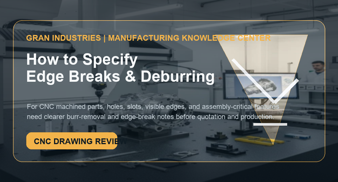 Chamfer and radius specification checklist for CNC machined parts