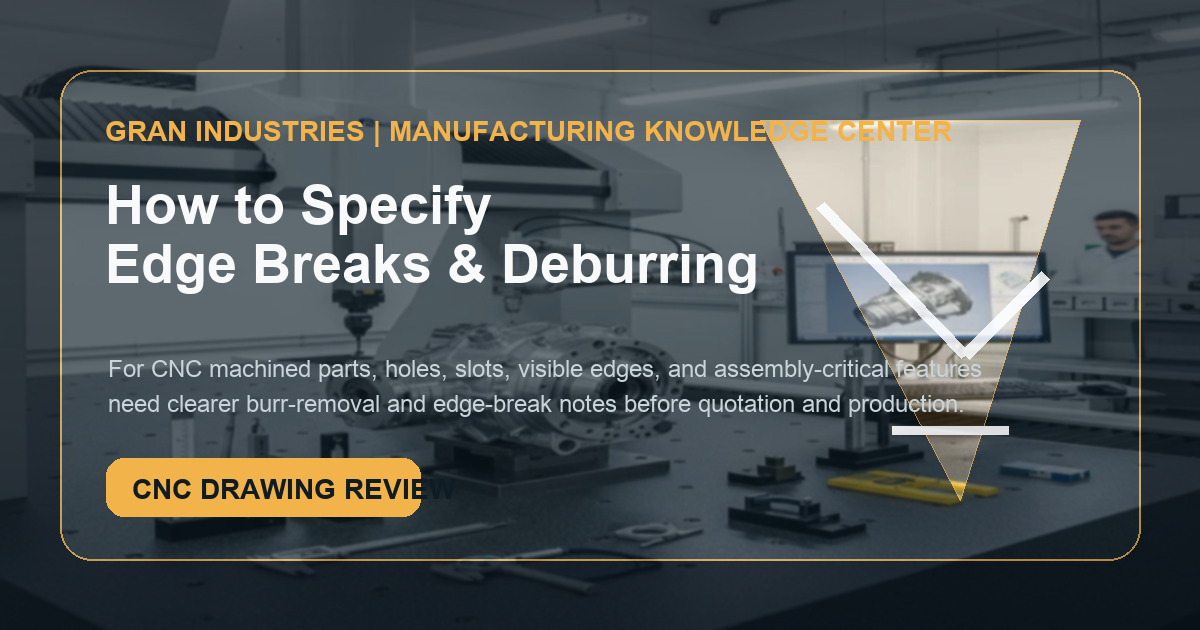 Chamfer and radius specification checklist for CNC machined parts