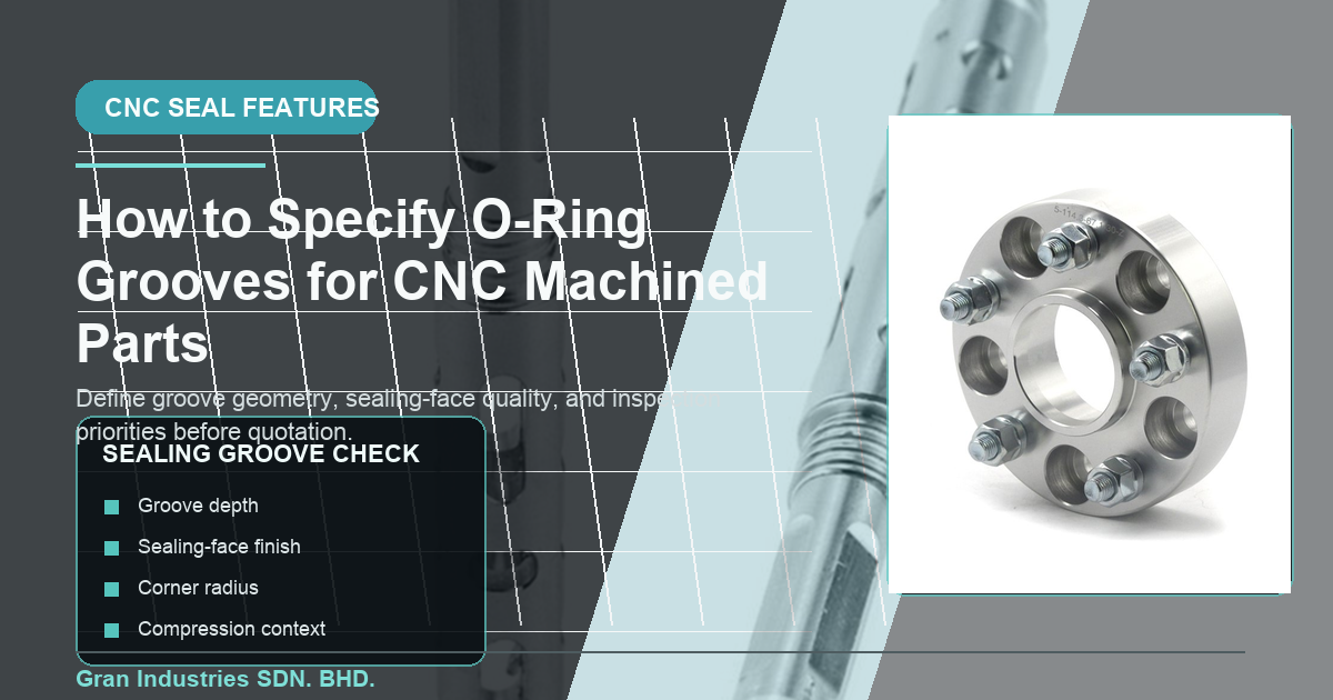 O-ring groove specification checklist for CNC machined parts