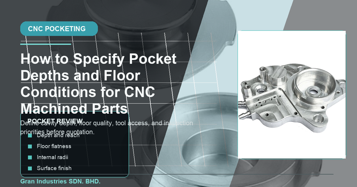 Pocket depth and floor condition checklist for CNC machined parts
