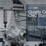 Gambar unggulan untuk kontrol kualitas dalam pemesinan CNC yang menunjukkan pemeriksaan CMM pada bagian presisi