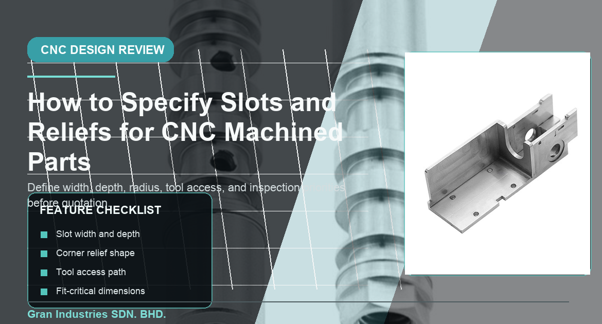 CNC機械加工部品のスロットおよびリリーフ仕様チェックリスト