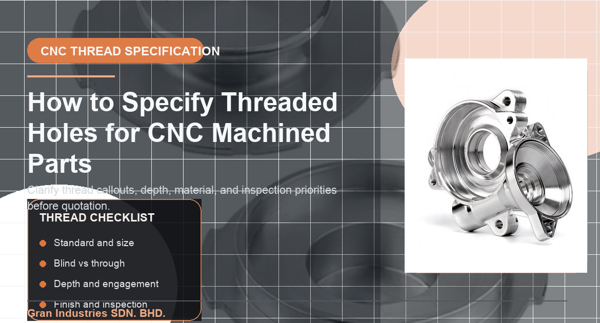 Thread specification checklist for CNC machined parts