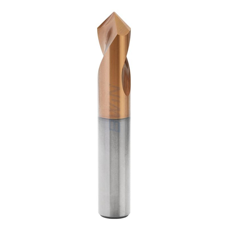 Centering Drill Spot: 12mm Dia, 24mm LOC, 12mm Shank, 75mm OAL, 2 Flute, Solid Carbide, TiSiN Coated