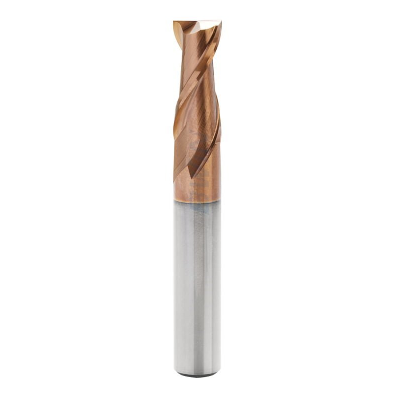 Square End mill: 8mm Cut Dia, 20mm LOC, 8mm Shank Dia, 60mm OAL, 2 Flute, Solid Carbide, TiSiN Coated