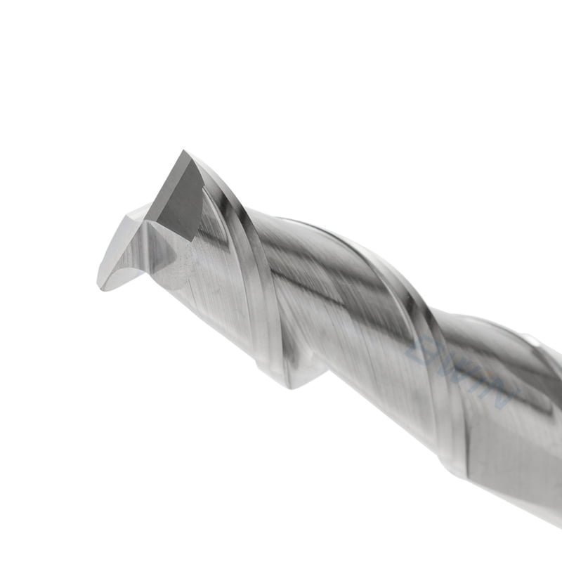 Aluminum End mill: 12mm Dia, 36mm LOC, 12mm Shank, 75mm OAL, 2 Flute, Solid Carbide, Uncoated – Image 2