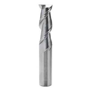 Aluminum End mill: 12mm Dia, 36mm LOC, 12mm Shank, 75mm OAL, 2 Flute, Solid Carbide, Uncoated