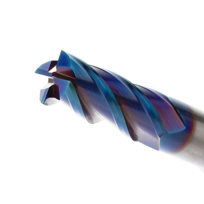 ⁦Square End mill: 12mm Dia, 30mm LOC, 75mm OAL, 4 Flute, Solid Carbide, Nano Blue Coated⁩ - الصورة ⁦2⁩