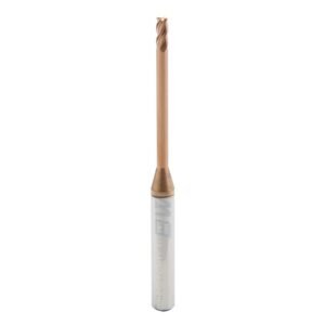 Long Neck Square End Mill: 2 Cut dia, 4mm Shank, 50mm OAL