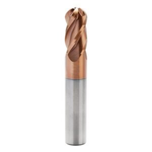Ball Nose End mill: 12mm Cut Dia, 24mm LOC, 12mm Shank Dia, 75mm OAL, 4 Flutes, Solid Carbide, TiSiN Coated