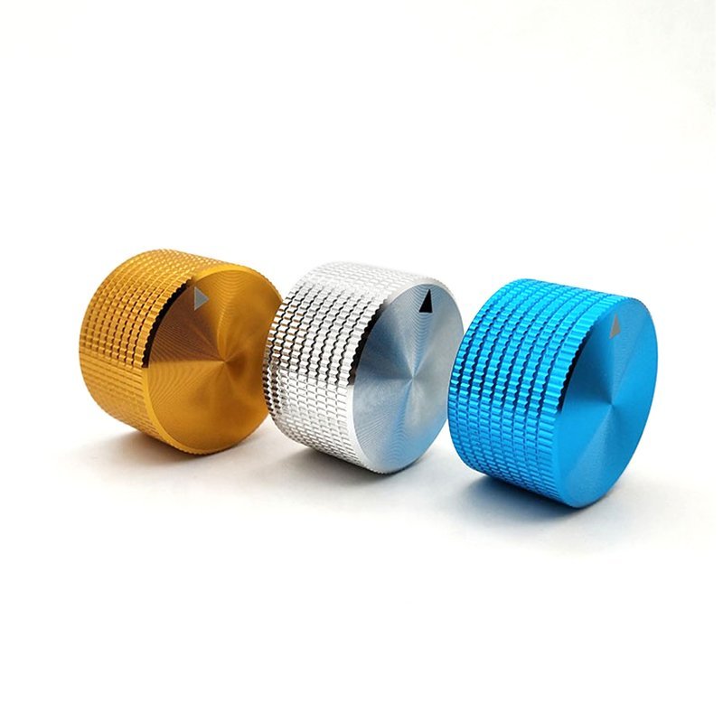 Diamond knurled knob, view 2 — CNC machined part by Gran Industries