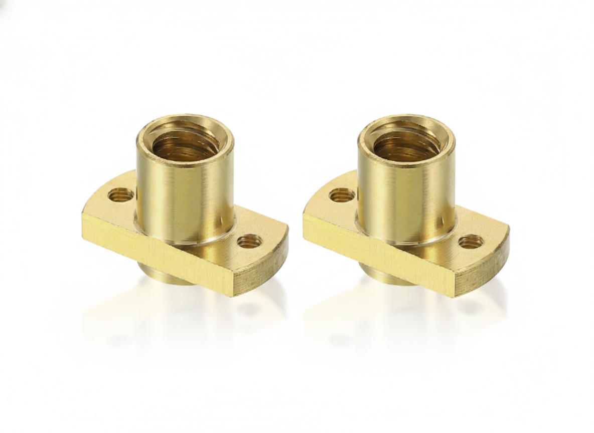 T8 Brass Flange Nut - الصورة 2